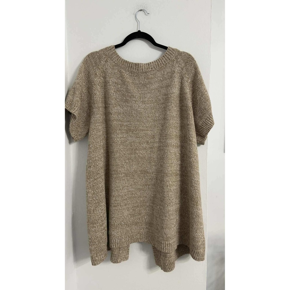 Woman Within Classic Knit Cardigan Taupe Womens 18/20 L - Picture 2 of 7